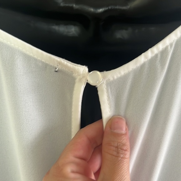 Ambiance White Open Back Tie Up Crop Long Sleeve Top Size S - Picture 7 of 13